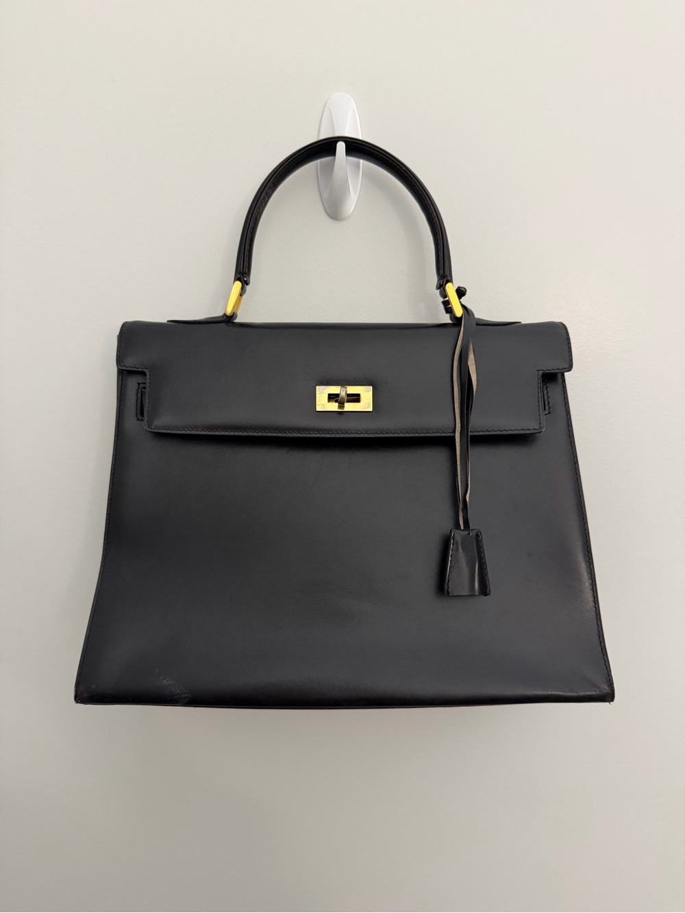 Vintage Bally Black Kelly bag Top-Handle Satchel with gold hardware - Picture 2 of 13